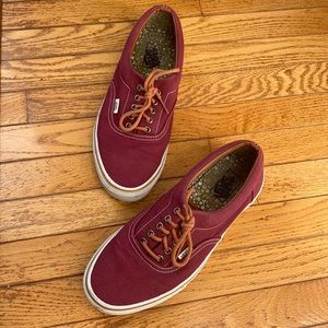 Vans Off the Wall Sneakers Burgundy Maroon Mens 11 Skate shoes